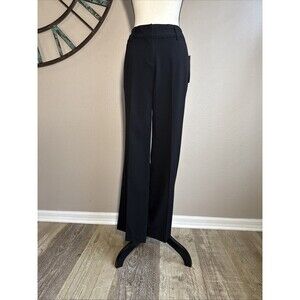Larry Levine Women’s Dress Pants Black Wide Leg Curvy Fit Size 8 NWT